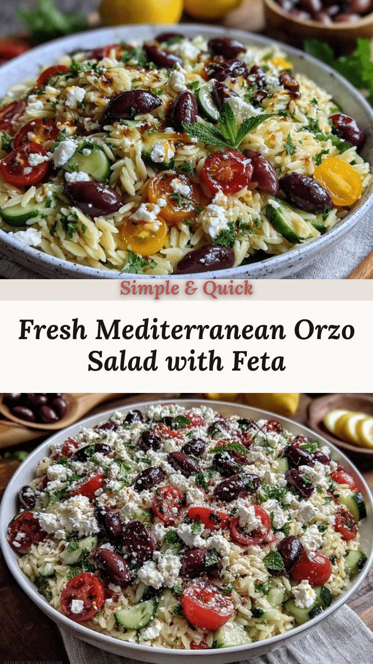 Mediterranean orzo salad recipe