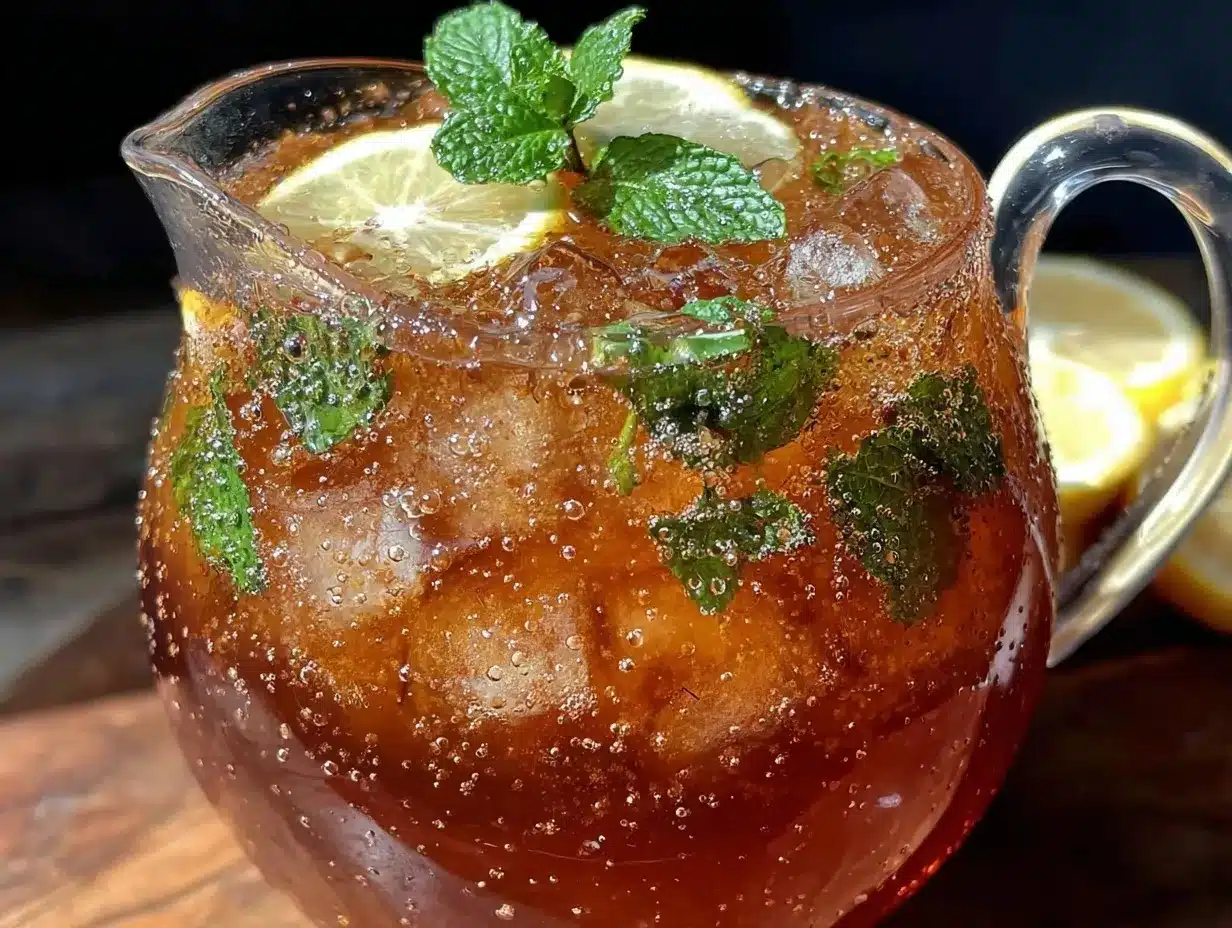 mint julep sweet tea lemonade punch preparation steps