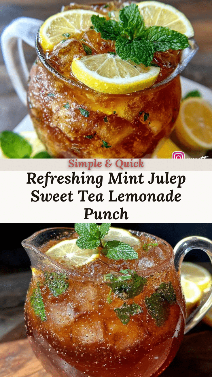 mint julep sweet tea lemonade punch recipe