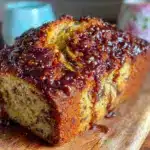 miso caramel banana bread - featured image