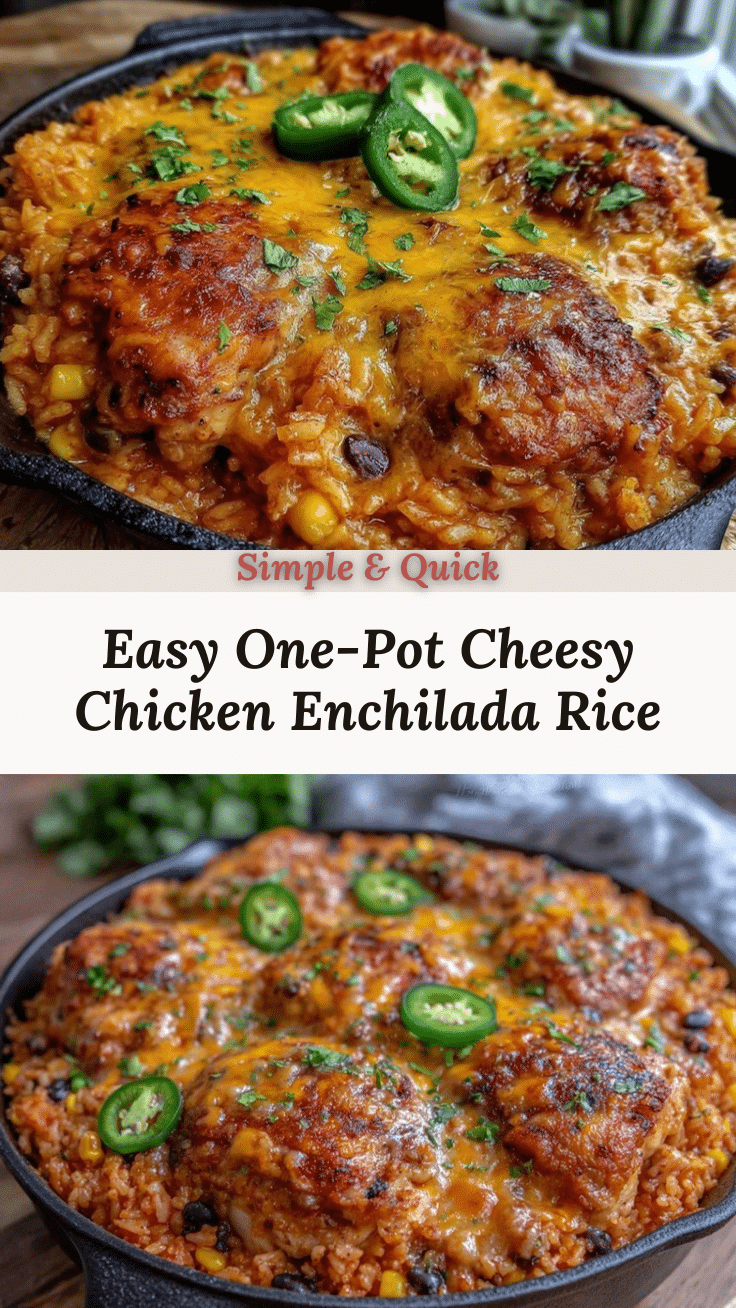 one-pot chicken enchilada rice skillet recipe