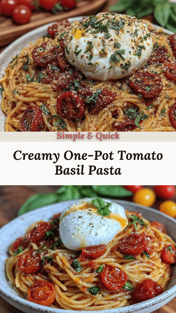 one-pot summer tomato basil pasta with burrata recipe