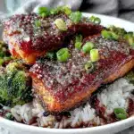 quick teriyaki salmon rice bowls - featured image
