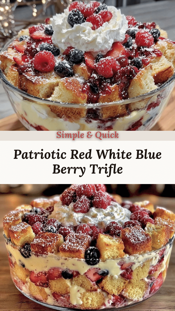 red white and blue berry trifle recipe