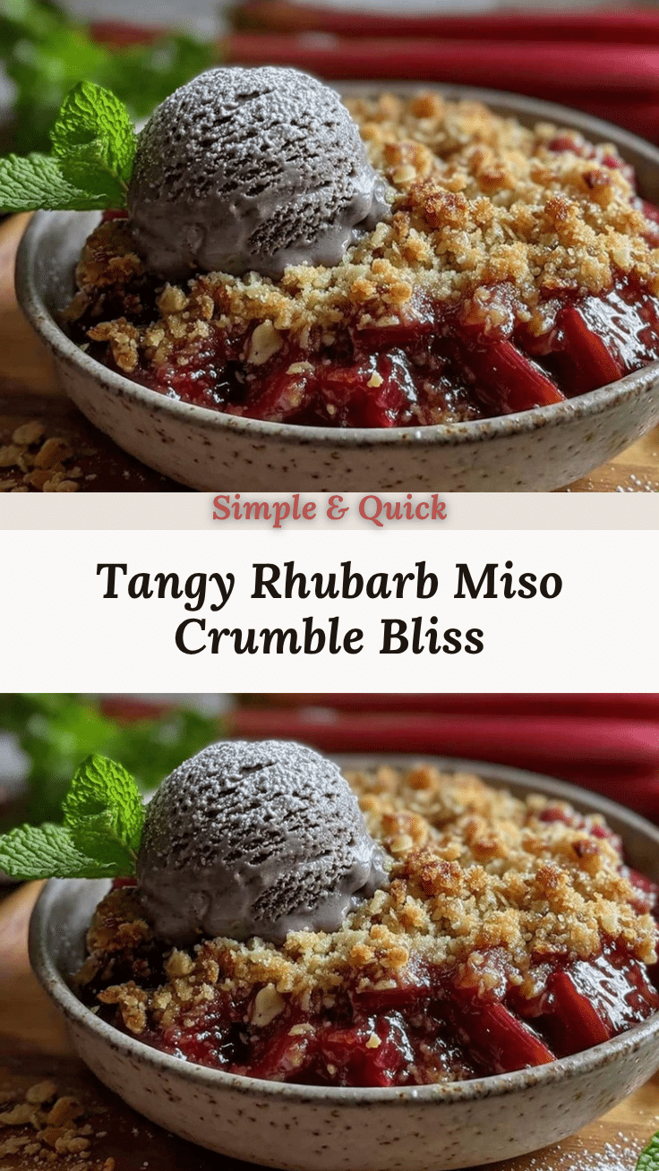 rhubarb miso crumble recipe