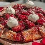 rhubarb rose water galette - featured image