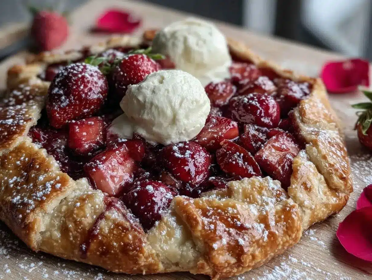 rhubarb rose water galette preparation steps
