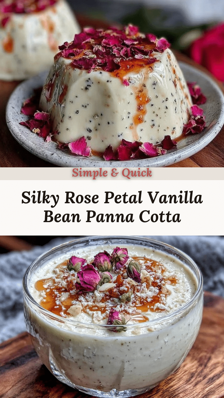 rose petal vanilla bean panna cotta recipe