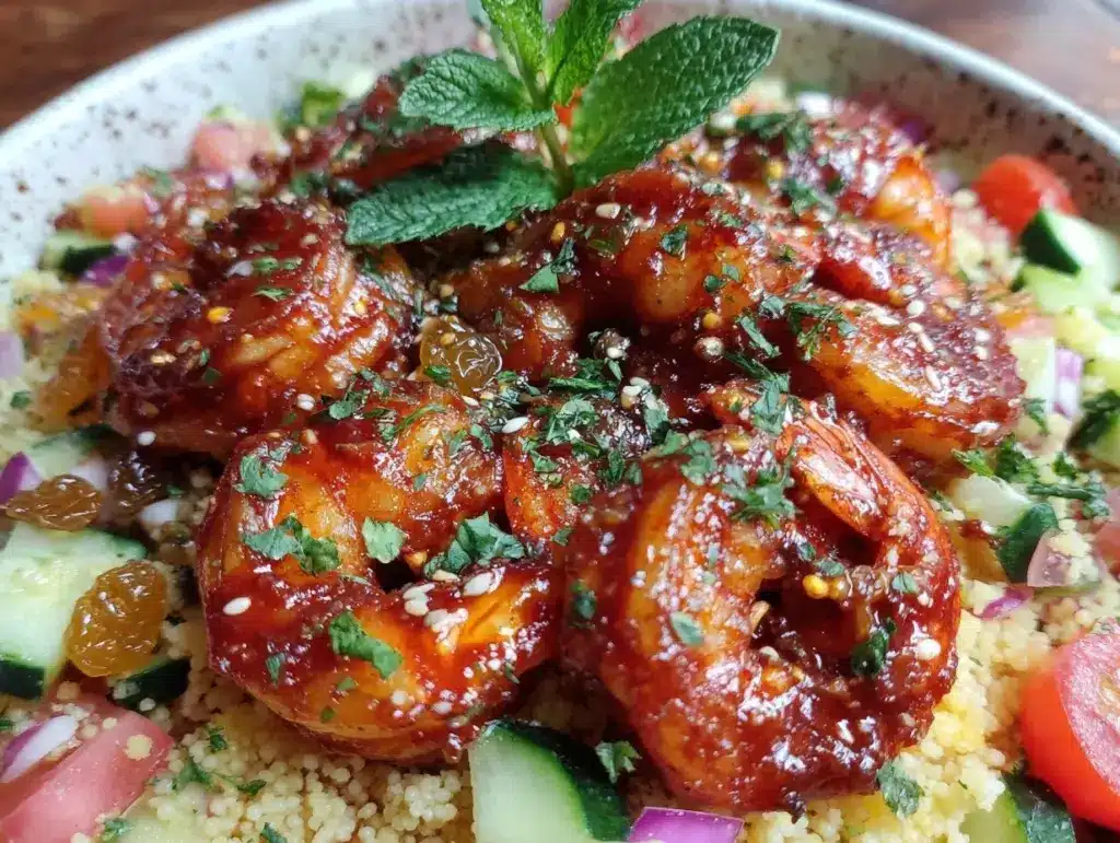 sheet pan harissa shrimp - featured image