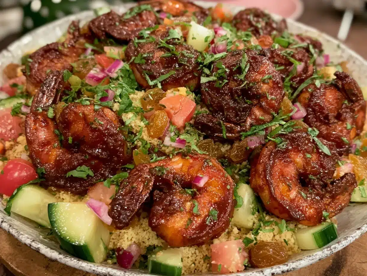 sheet pan harissa shrimp preparation steps
