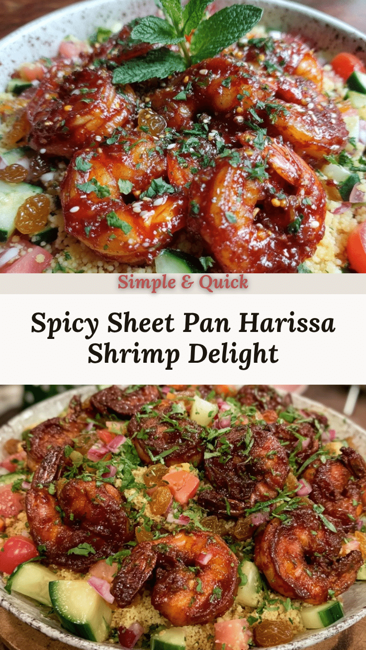 sheet pan harissa shrimp recipe