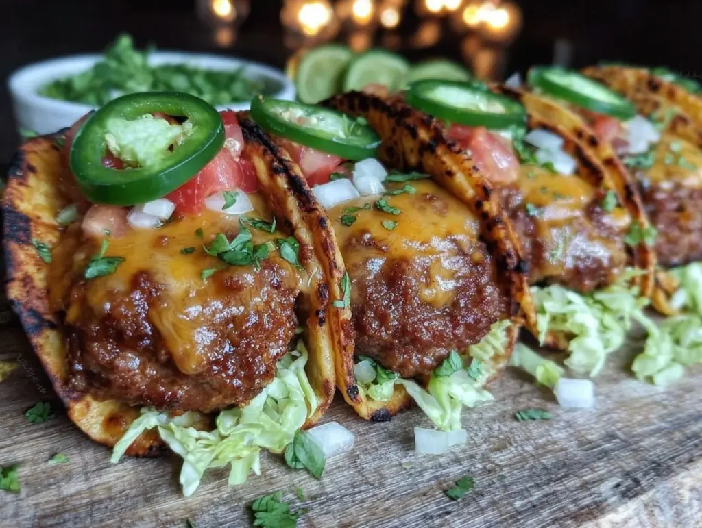 smash burger tacos - featured image