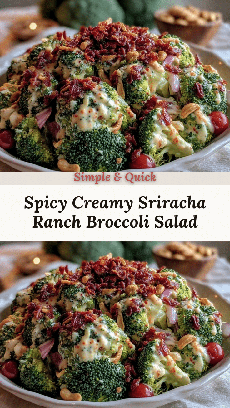 Sriracha Ranch Broccoli Salad recipe