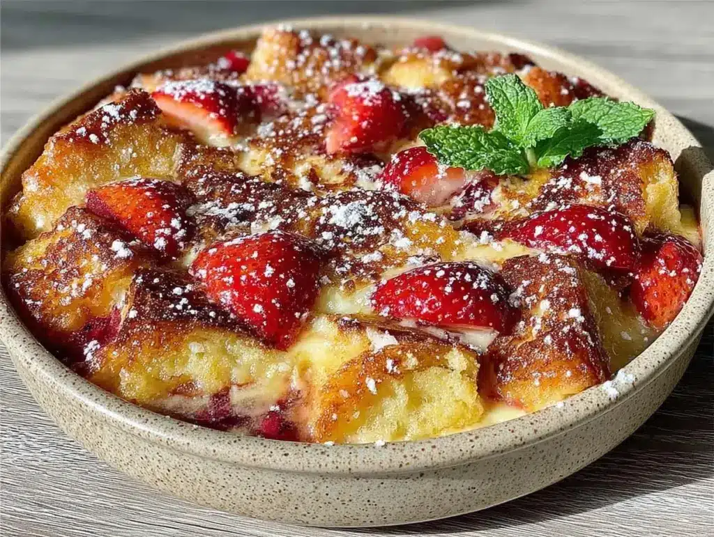 Strawberry Champagne French Toast Bake - featured image