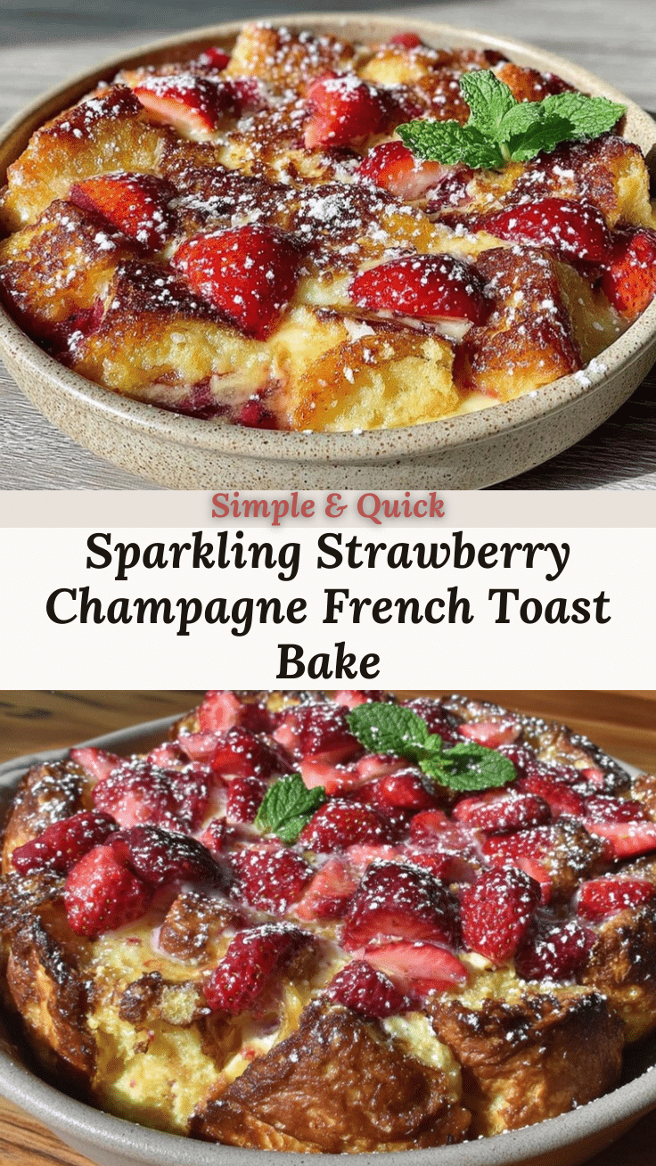 Strawberry Champagne French Toast Bake recipe