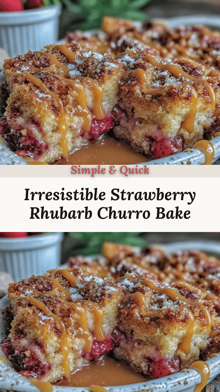 Strawberry Rhubarb Churro Bake recipe