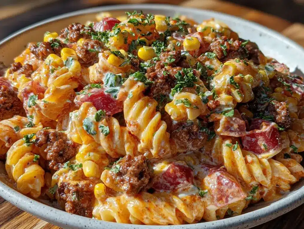 taco pasta salad - featured image
