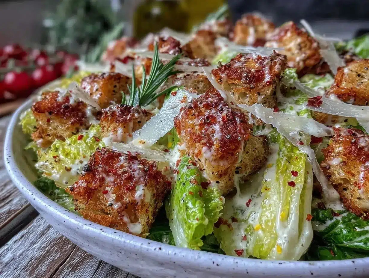 tahini caesar salad preparation steps