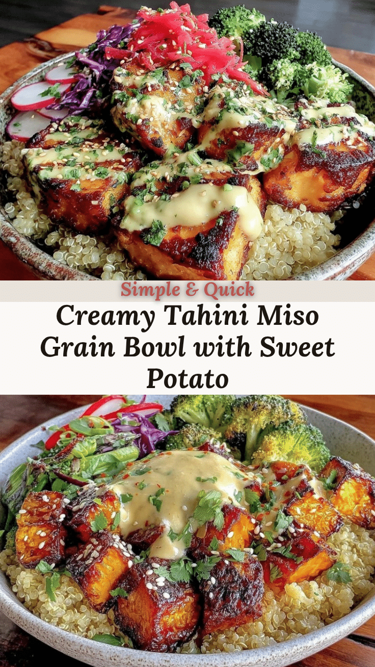 tahini miso grain bowl recipe