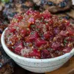 tangy rhubarb chutney - featured image