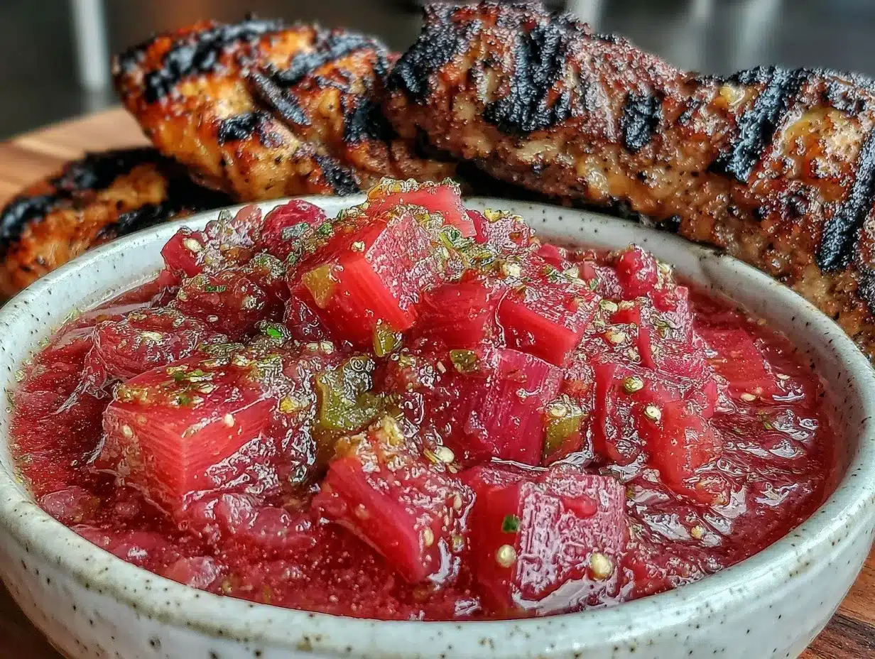 tangy rhubarb chutney preparation steps