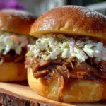 tender crockpot pulled pork sandwiches - featured image