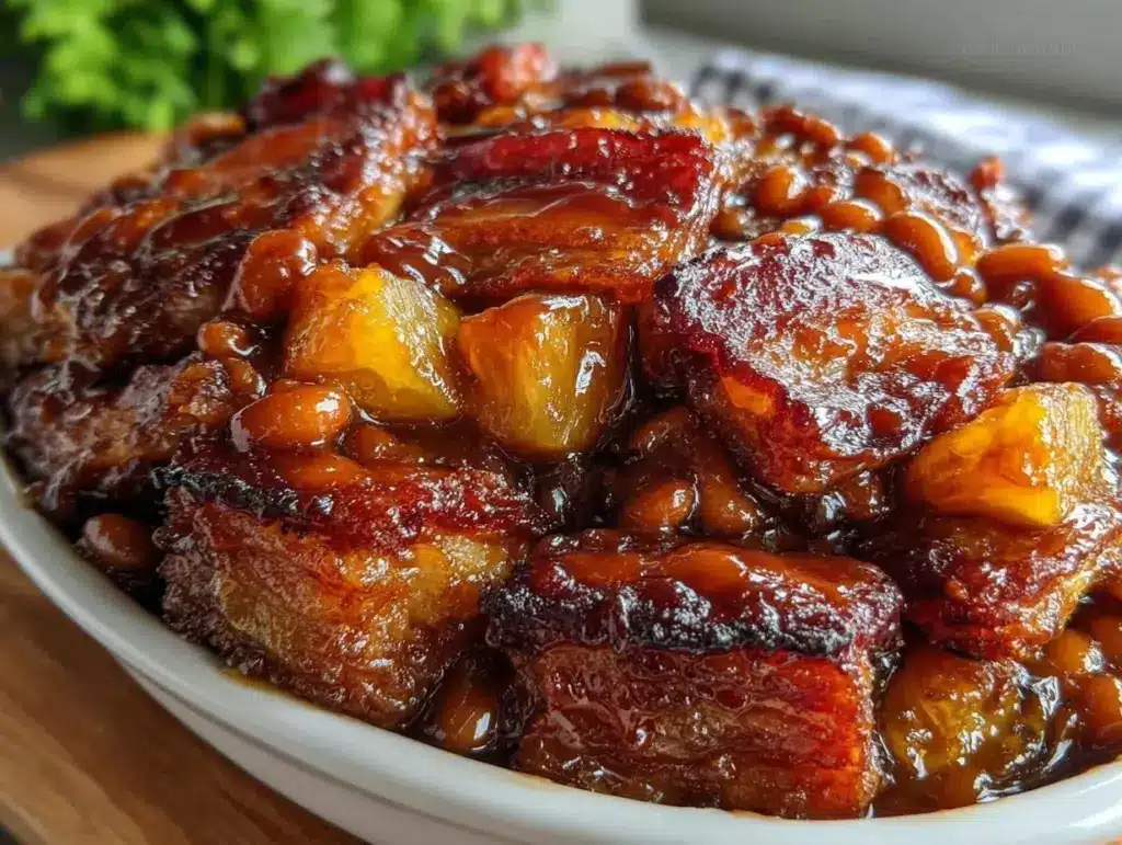 teriyaki baked beans - featured image