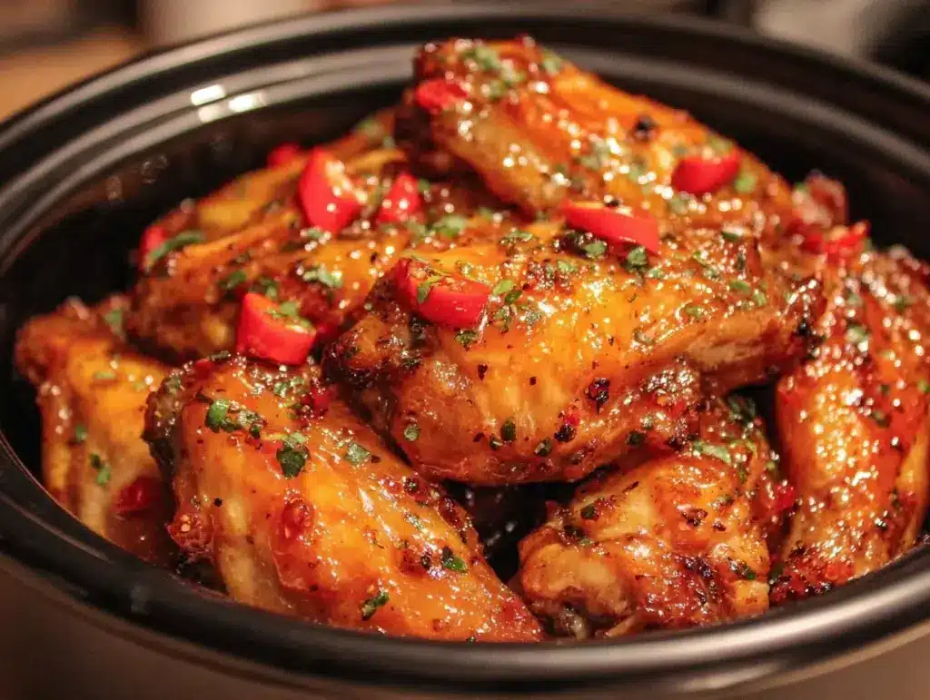 thai chili bourbon chicken wings air fryer recipe - featured image