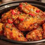 thai chili bourbon chicken wings air fryer recipe - featured image
