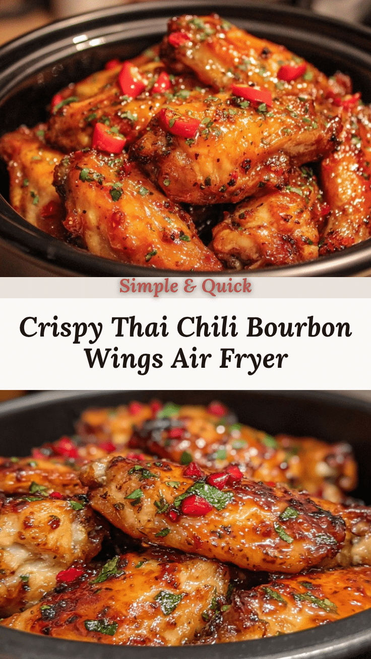 thai chili bourbon chicken wings air fryer recipe recipe