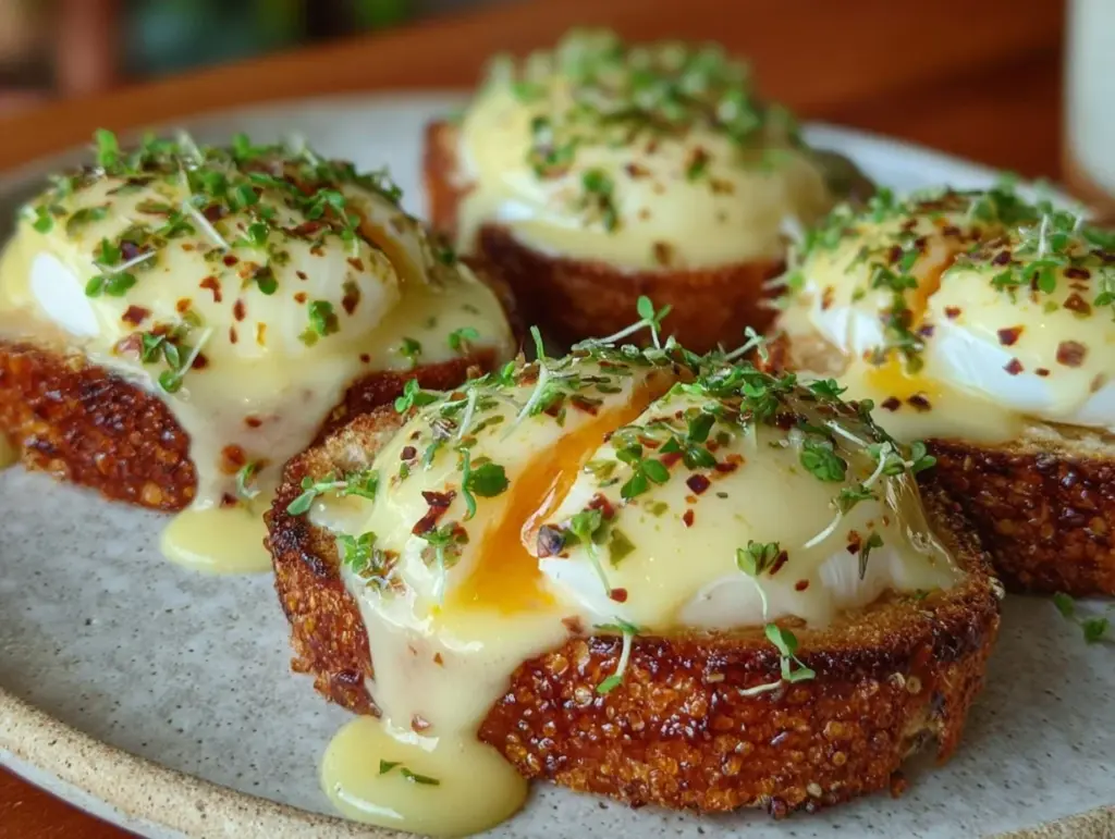 yuzu hollandaise eggs benedict - featured image