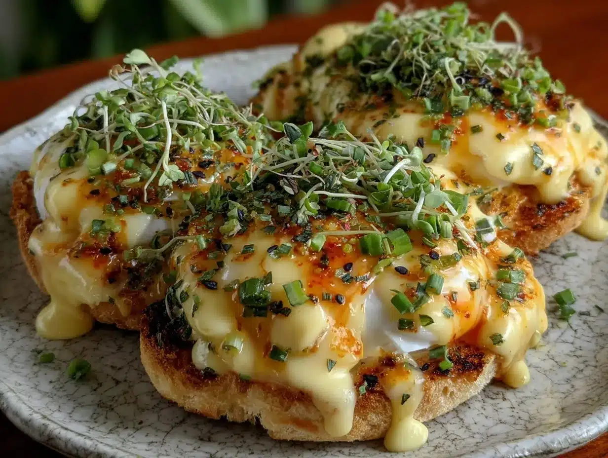 yuzu hollandaise eggs benedict preparation steps
