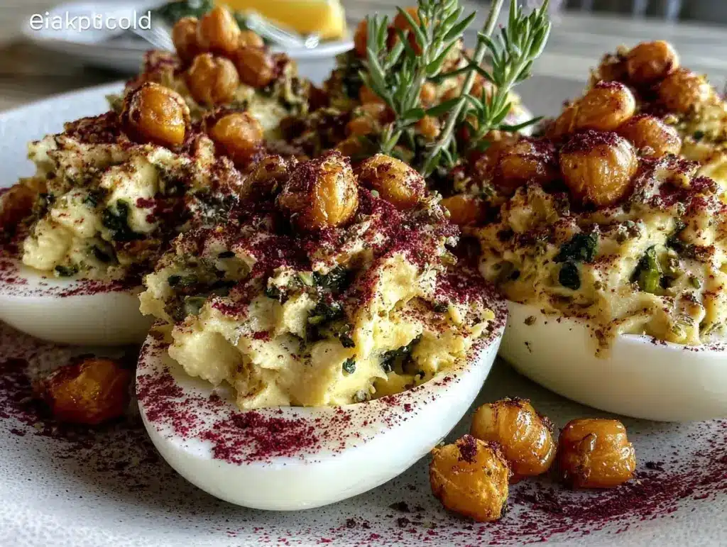 zaatar deviled eggs - featured image