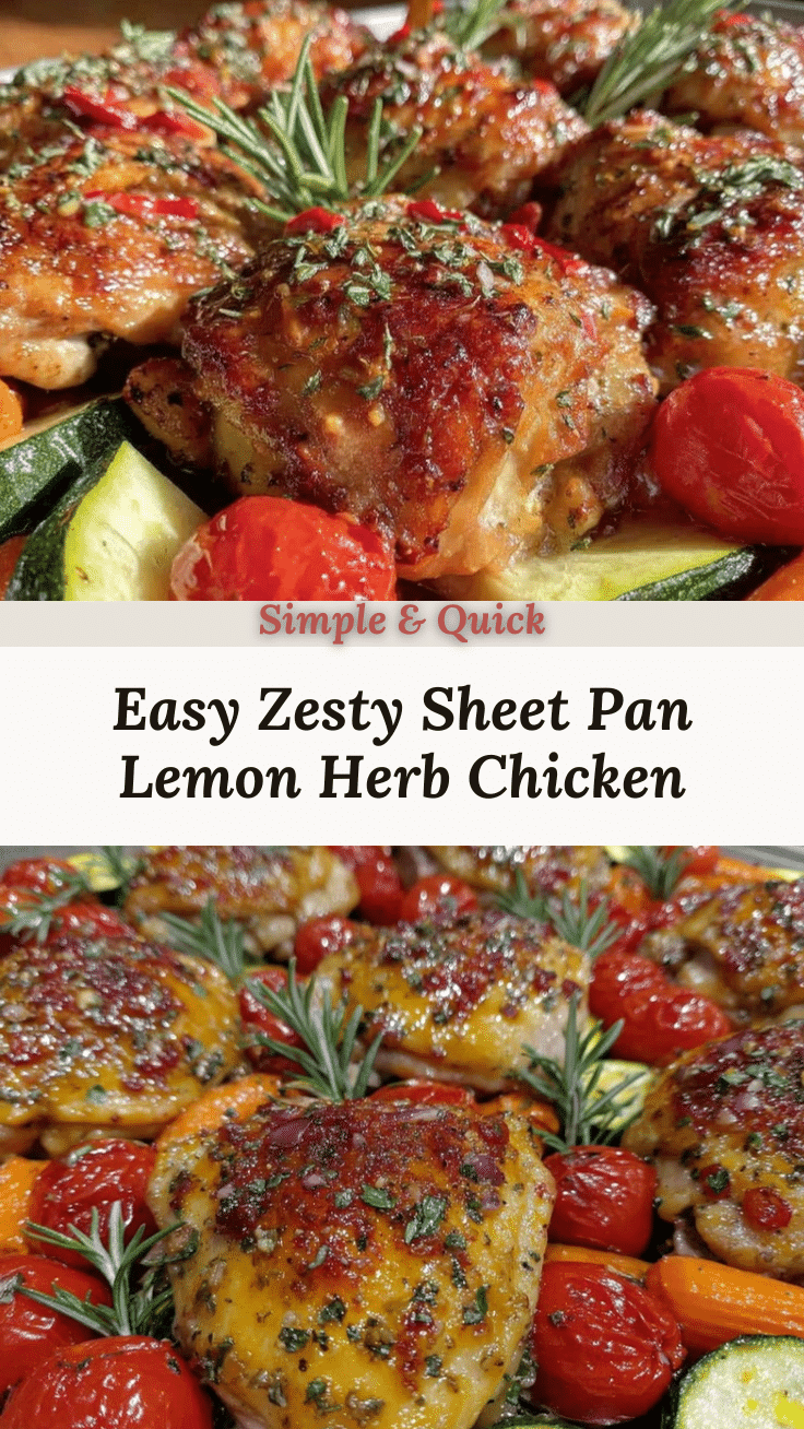 zesty sheet pan lemon herb chicken recipe