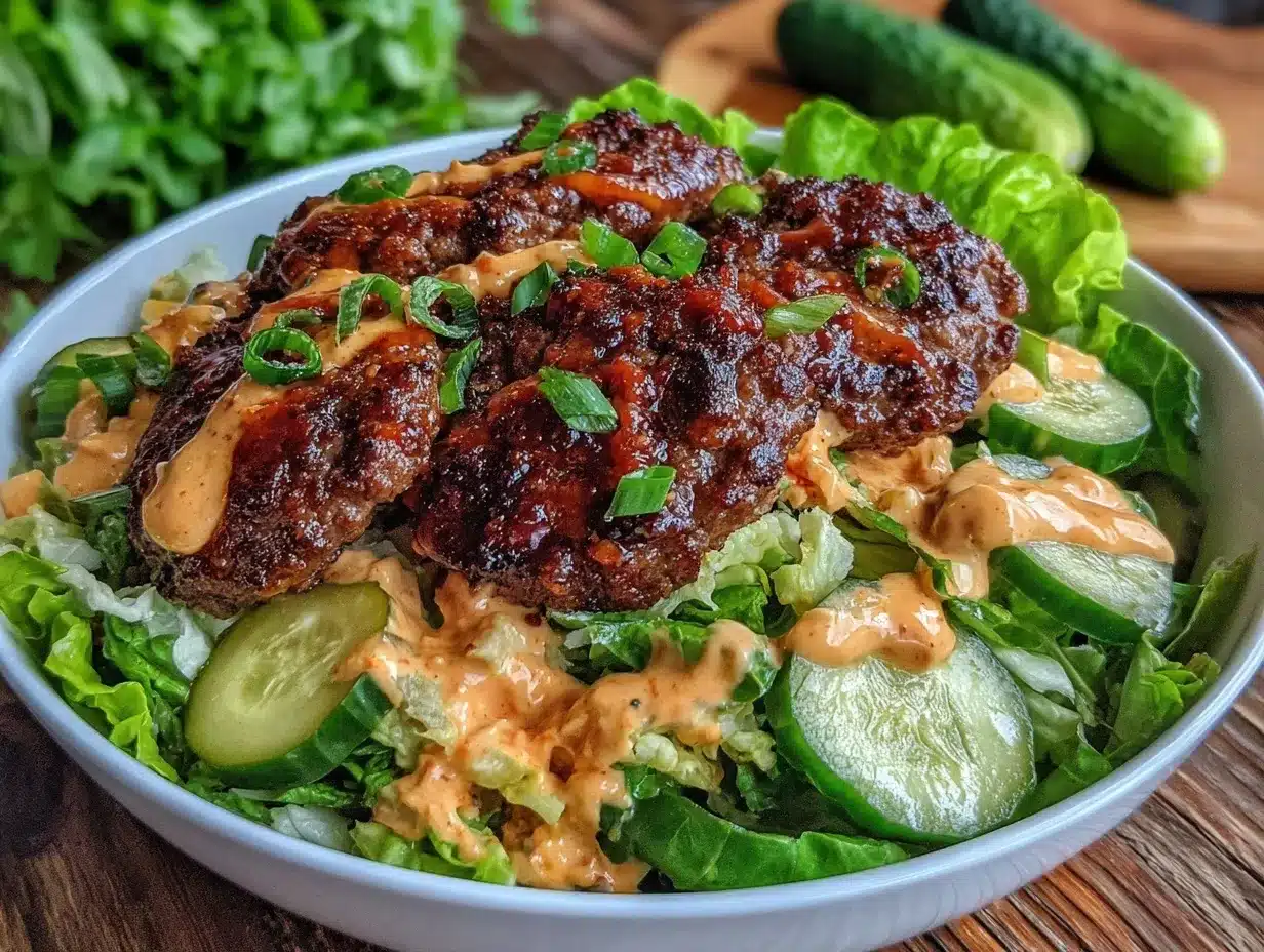 big mac smash burger salad preparation steps