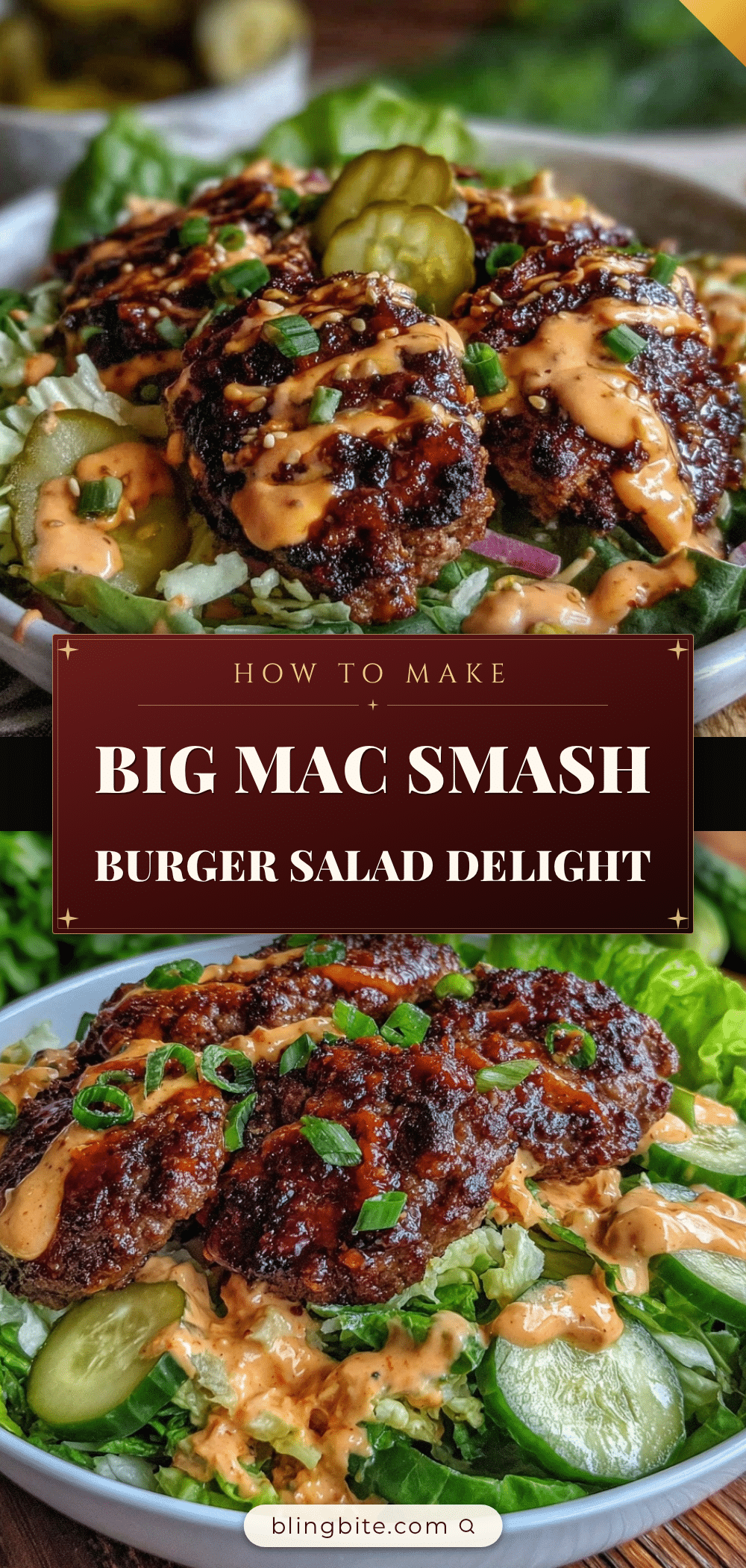 big mac smash burger salad recipe