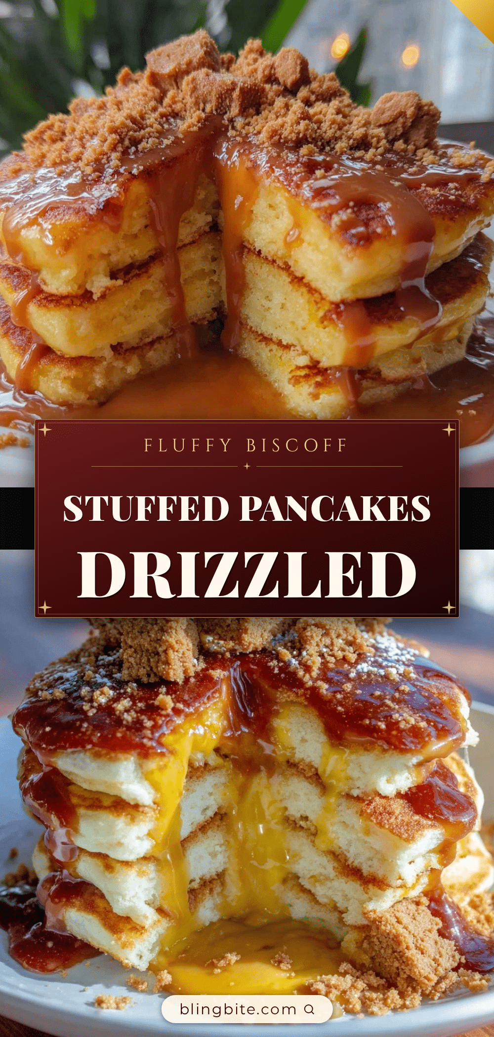 biscoff stuffed pancakes recipe