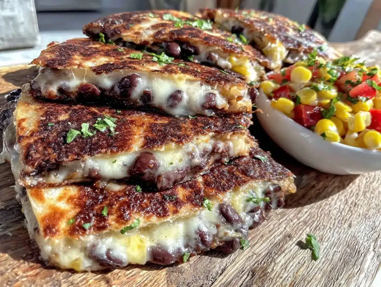 black bean quesadilla preparation steps