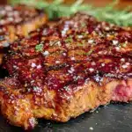 bourbon glazed smoked ribeye steak - featured image