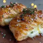 brie and honey puff pastry braid - featured image