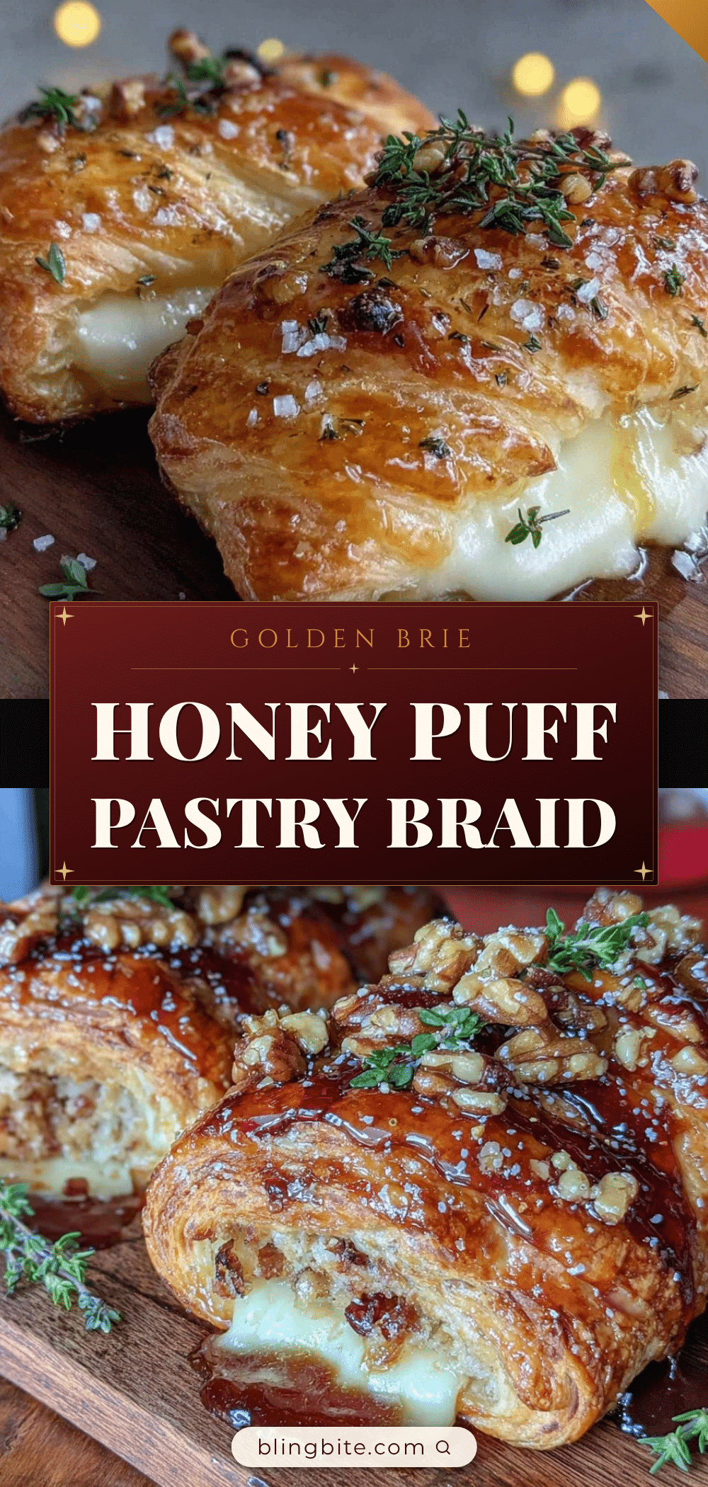 brie and honey puff pastry braid recipe