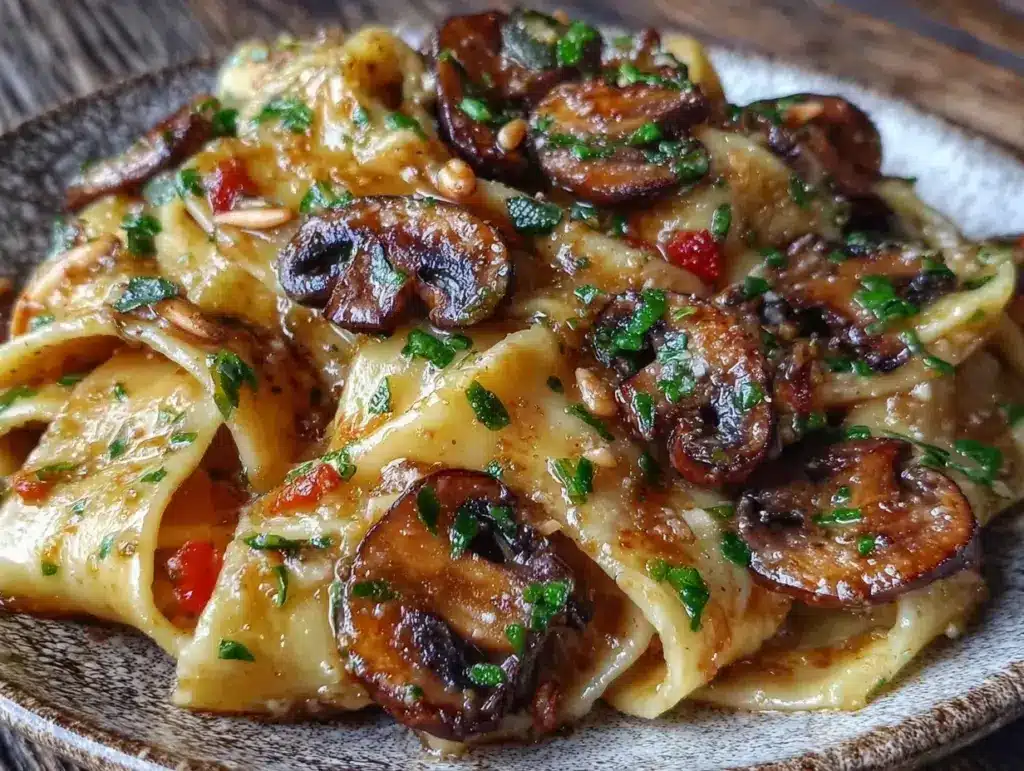 brown butter mushroom sage pappardelle - featured image