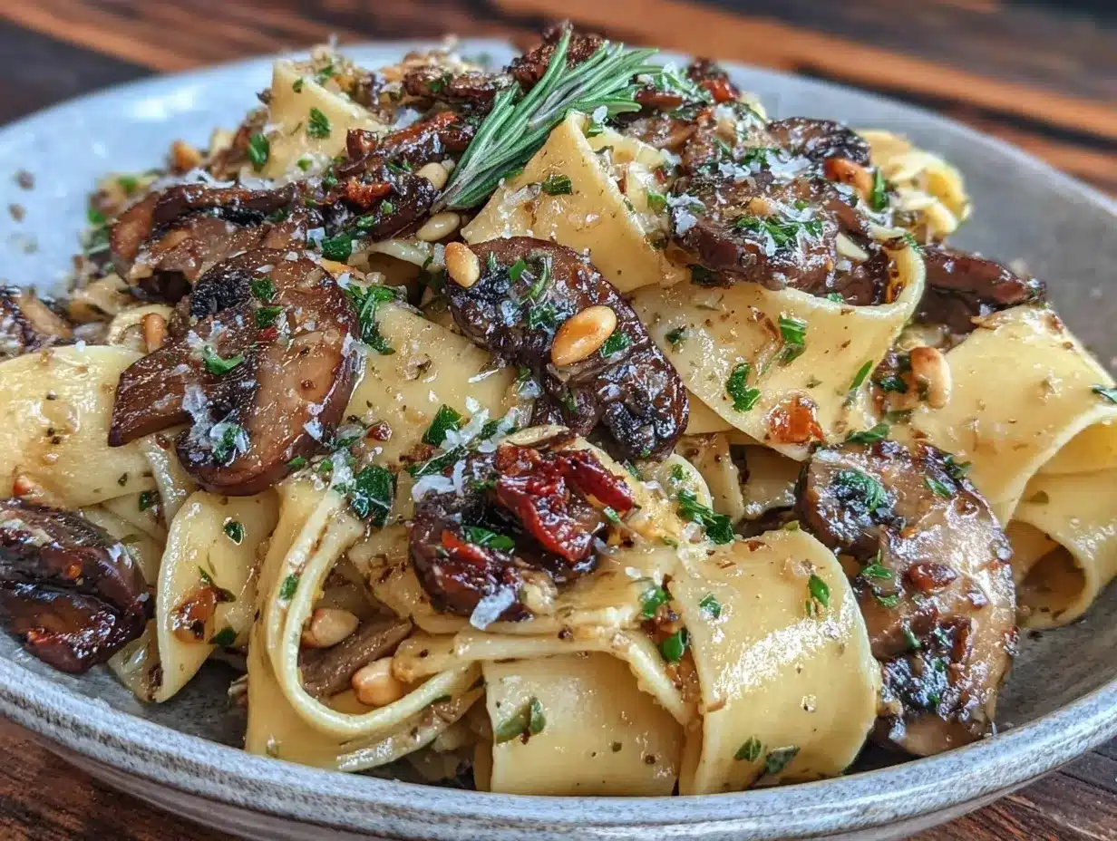 brown butter mushroom sage pappardelle preparation steps