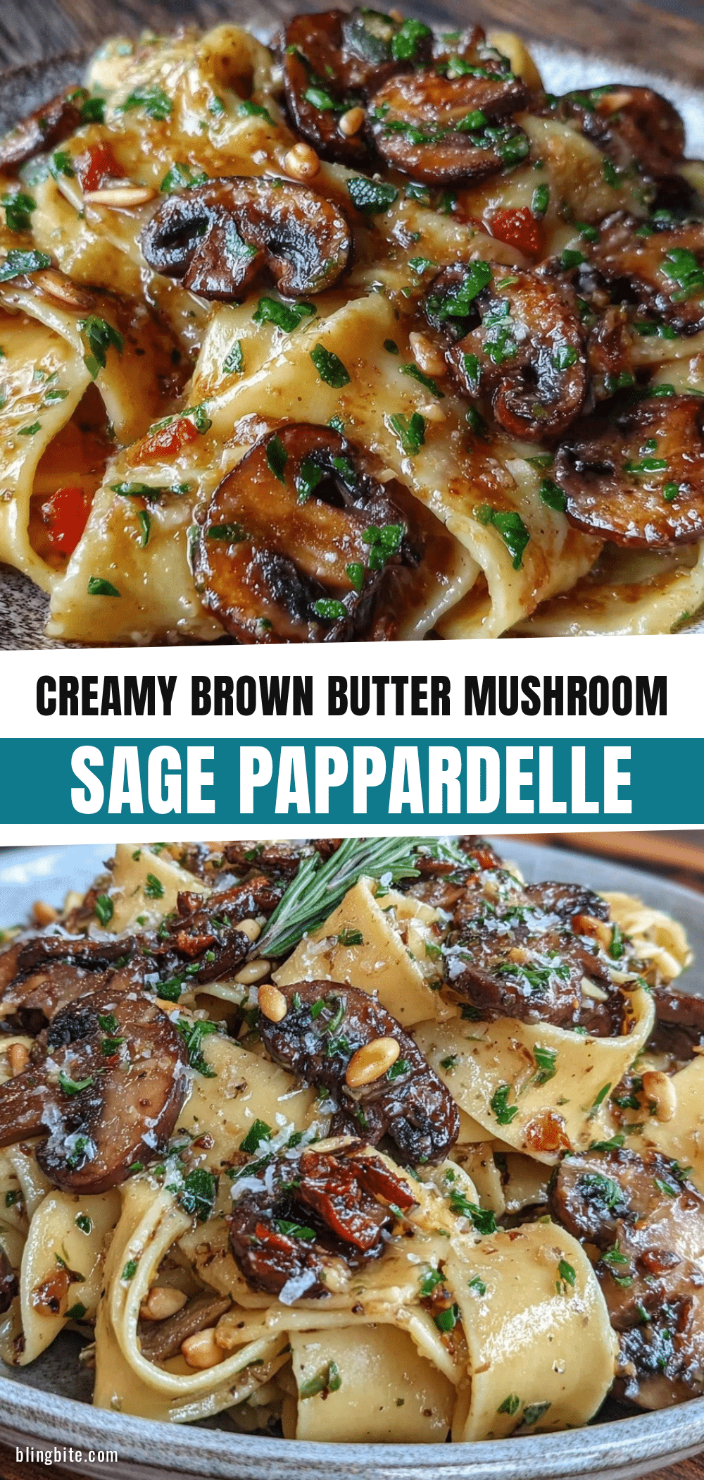 brown butter mushroom sage pappardelle recipe