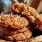 brown butter snickerdoodle crinkle cookies - featured image