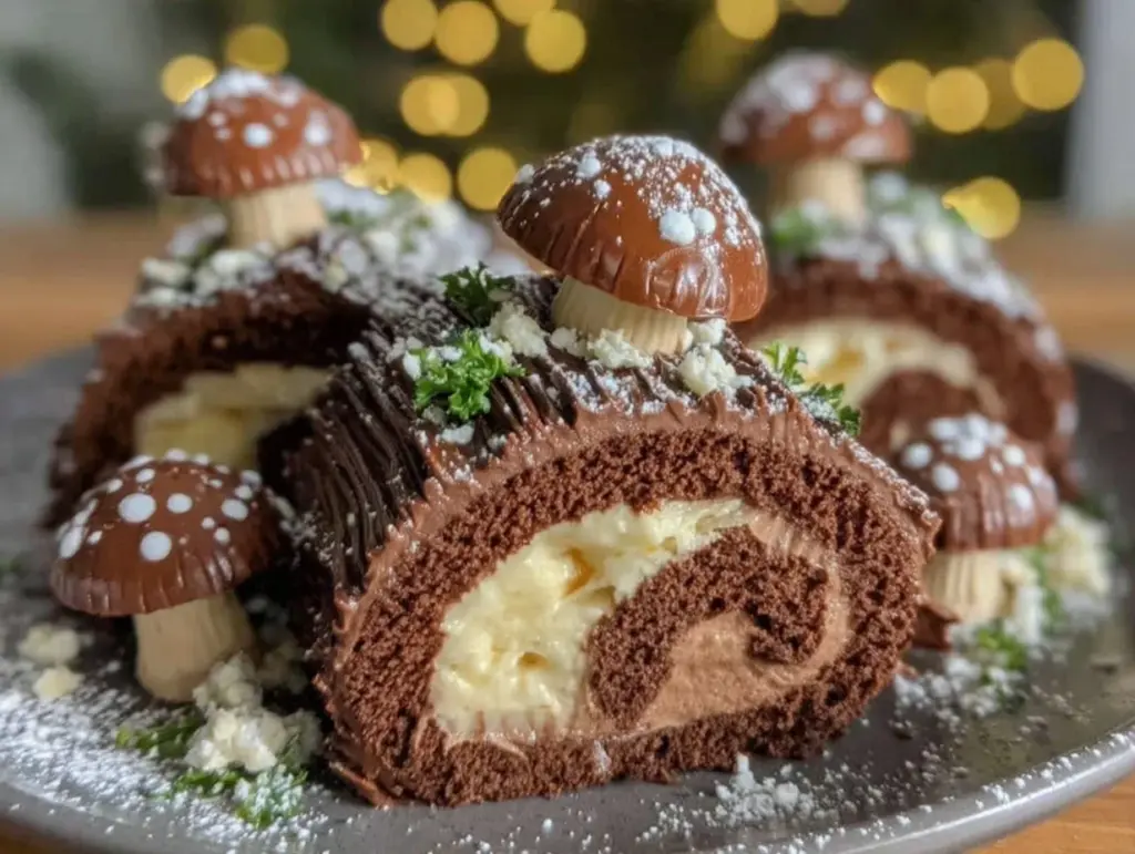 Bûche de Noël Yule Log Cake - featured image