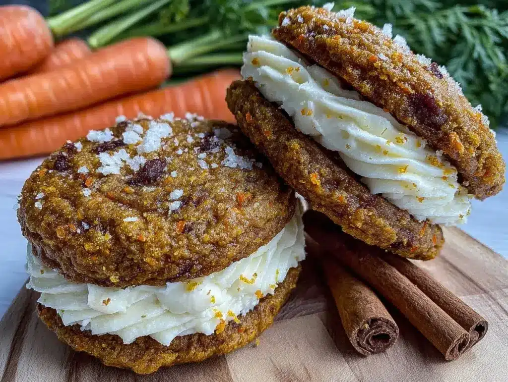 carrot cake sandwich cookies - featured image