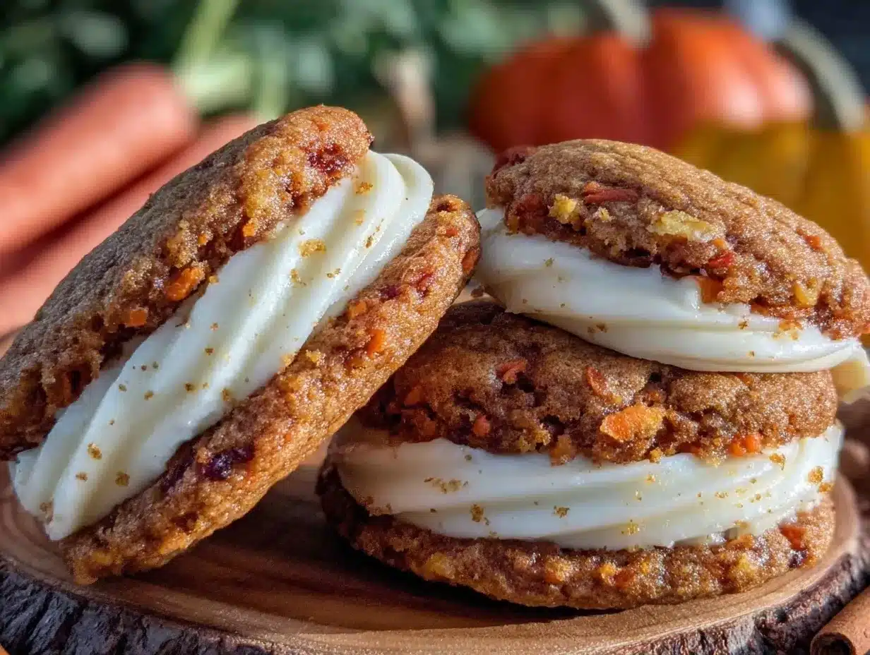 carrot cake sandwich cookies preparation steps