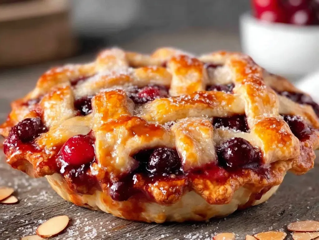 cherry pie with almond lattice crust - featured image