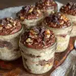 chocolate peanut butter overnight oats - featured image